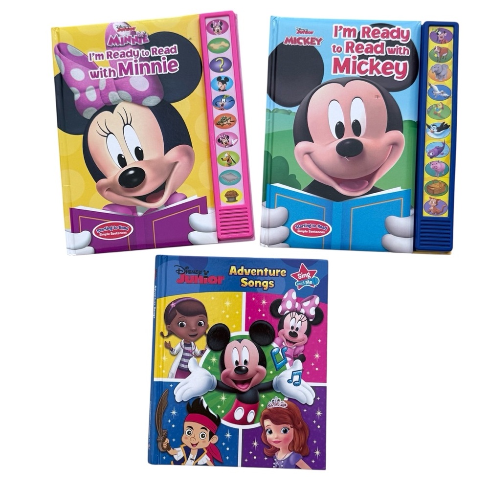 Disney Reading and Music Book Set with Minnie and Mickey, set of 3 (G473)